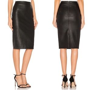 BB Dakota Genuine Leather pencil skirt- C